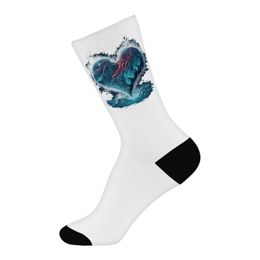 Winter Graphic Socks - Art Novelty Socks - Unique Crew Socks