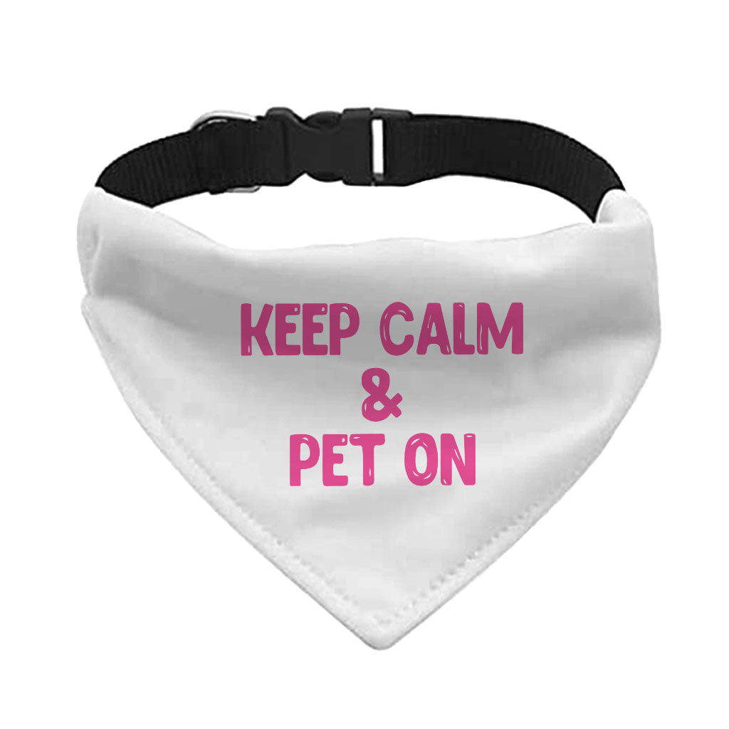 Best Keep Calm Pet Bandana Collar - Trendy Scarf Collar - Cool Dog Bandana