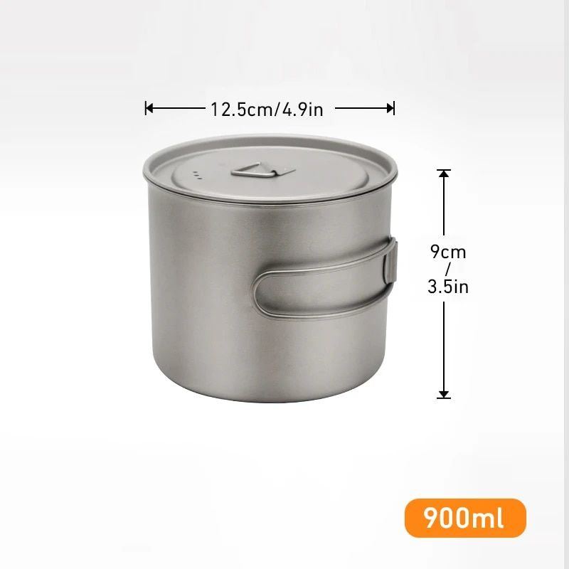 Titanium Camping Mug - Portable Outdoor Cookware with Tableware