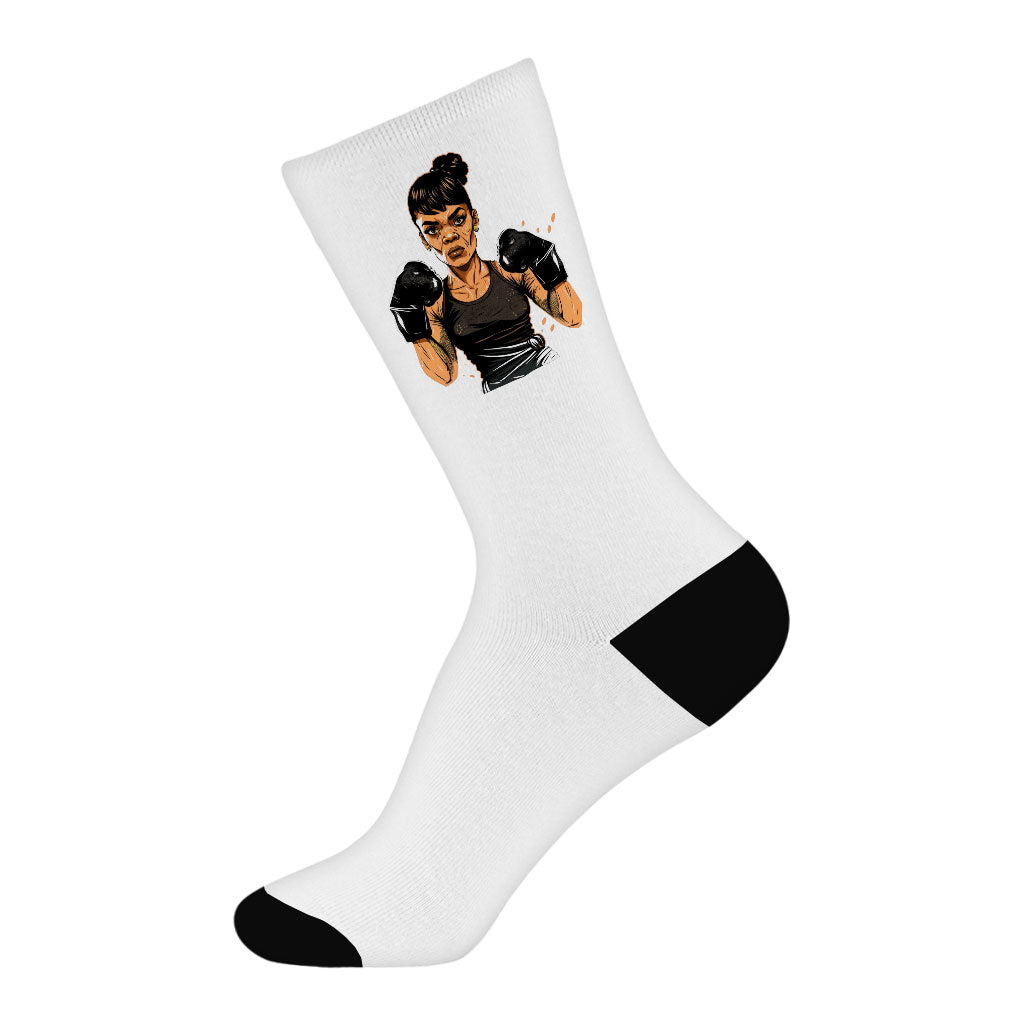 Cartoon Girl Socks - Cute Novelty Socks - Power Crew Socks