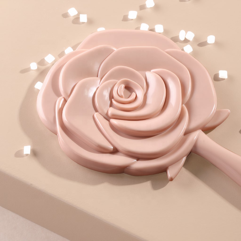 Rose Pink Handheld Mirror