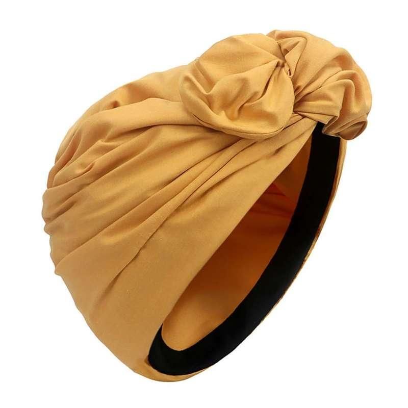 Versatile Solid Color Turban Bandana for Women