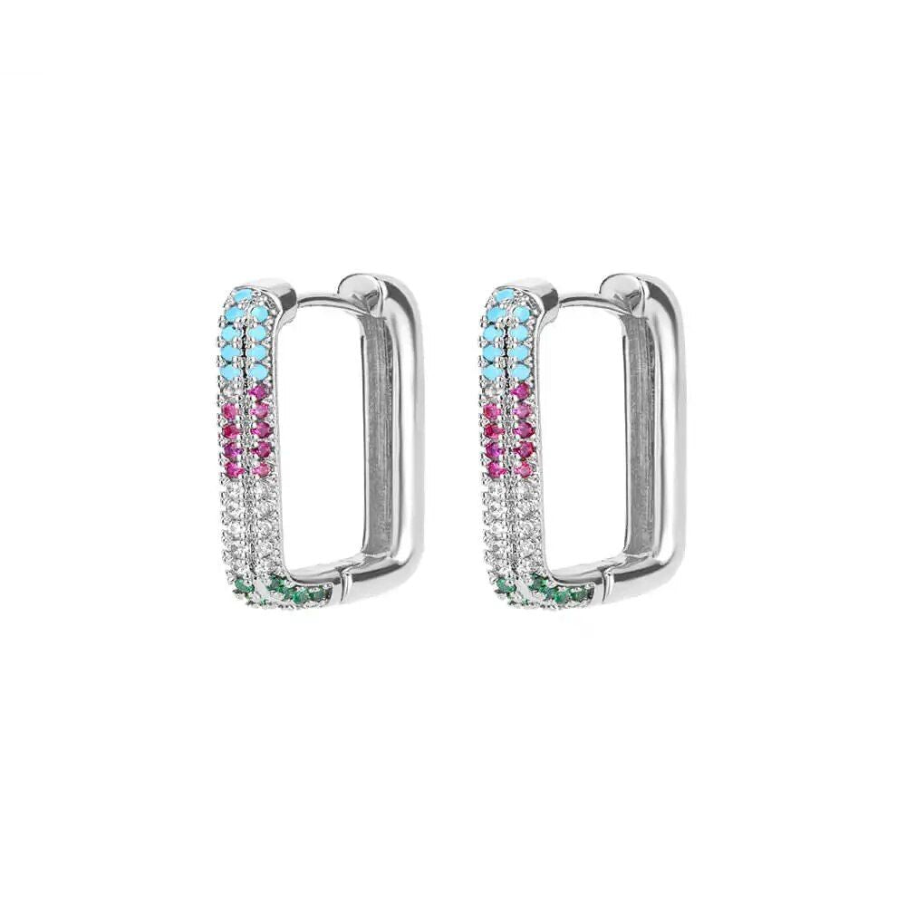 Zircon Hoop Earrings