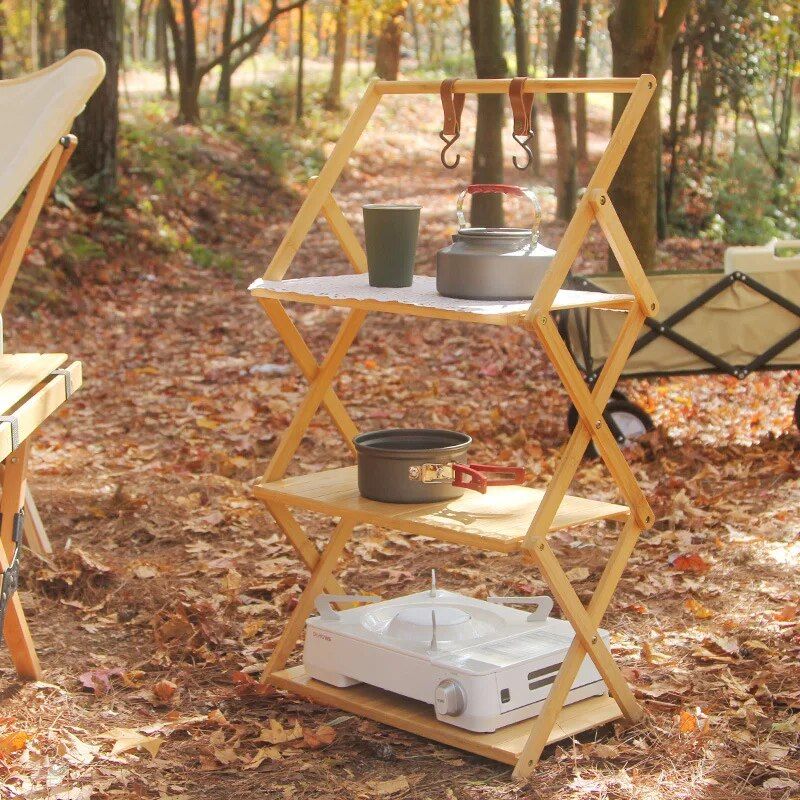 Versatile Bamboo Outdoor Folding Rack