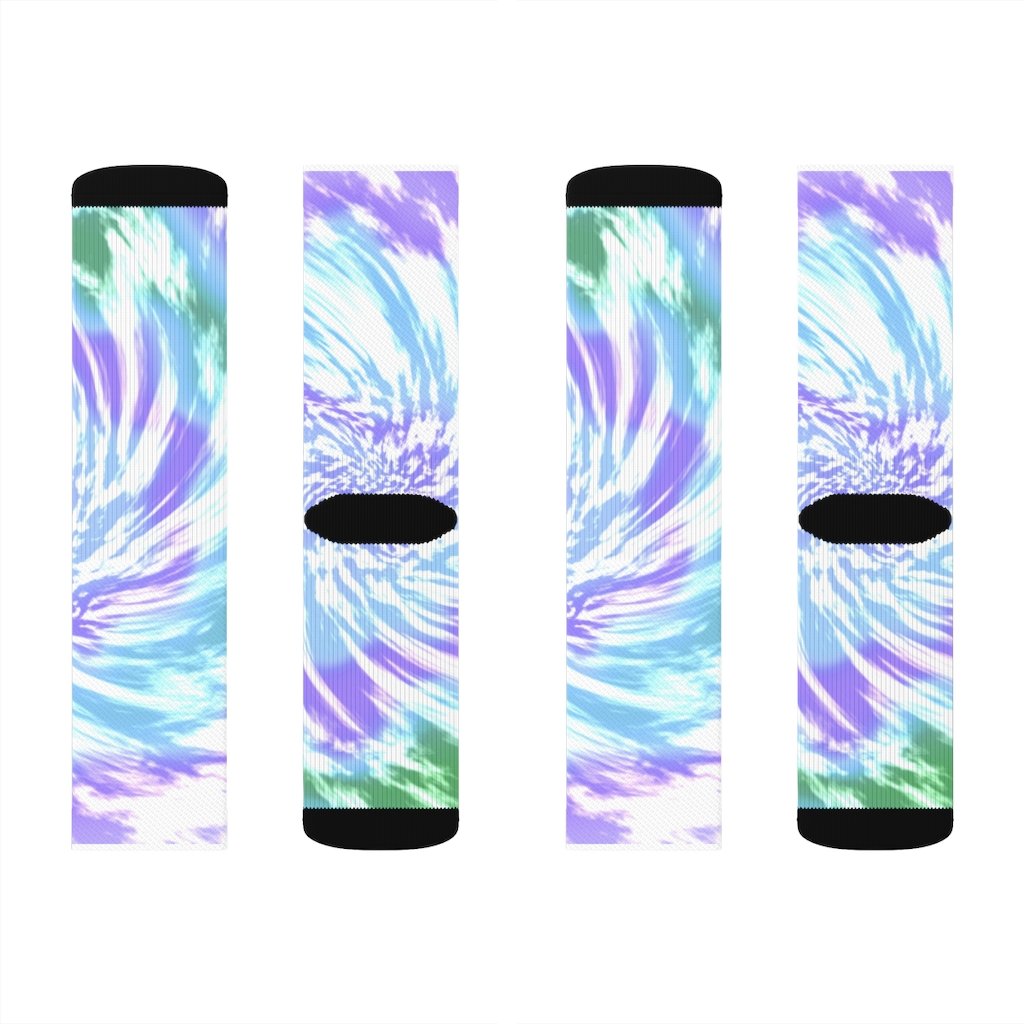 Purple Tie Dye Novelty Socks