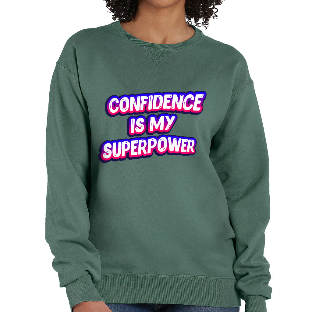 Confidence Crewneck Sweatshirt - Best Design Women's Sweatshirt - Cool Print Sweatshirt