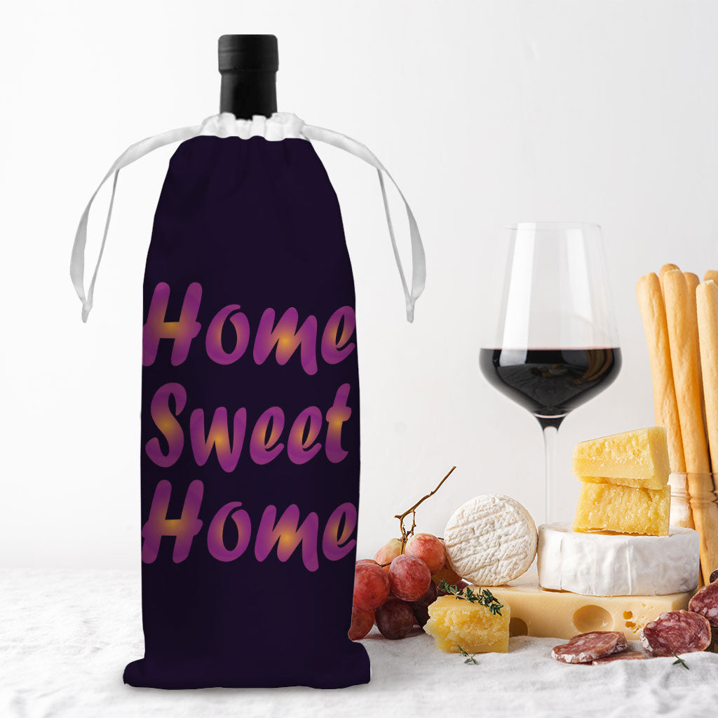 Home Sweet Home Wine Tote Bag - Best Design Wine Tote Bag - Printed Wine Tote Bag