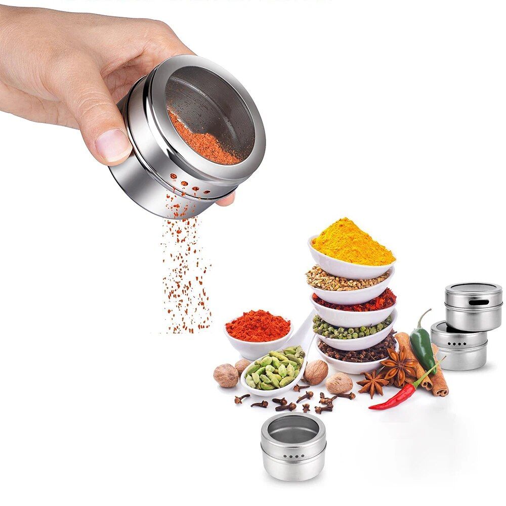 Compact Stainless Steel Spice Jar for Outdoor Cooking and Picnics