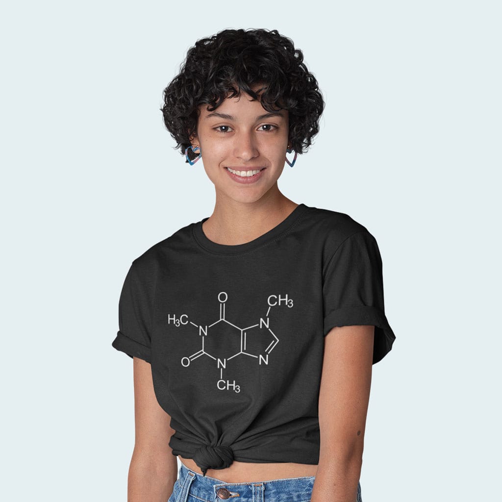 Caffeine Molecule Unisex Jersey T-Shirt Made in USA