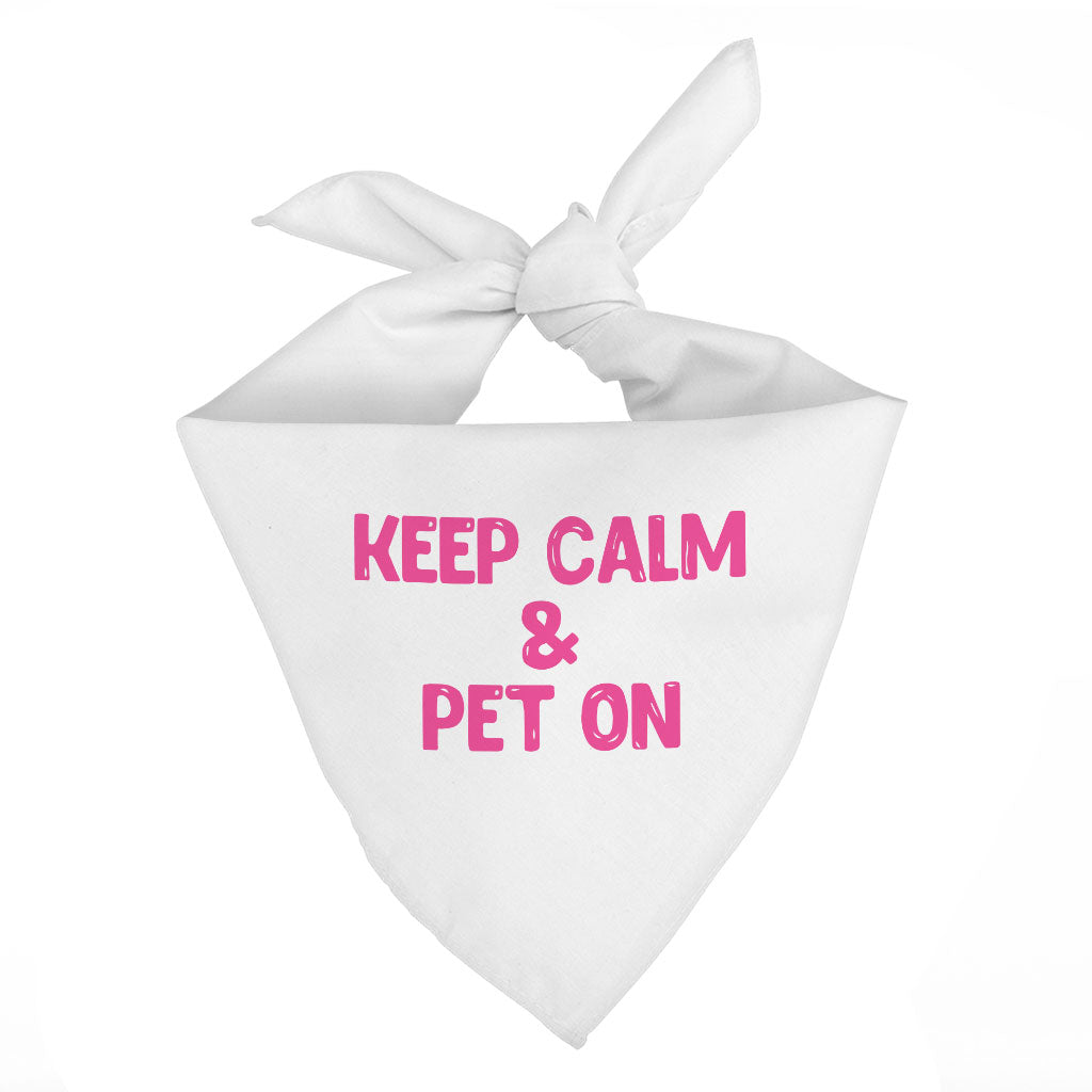 Best Keep Calm Pet Bandana - Trendy Dog Bandana - Cool Pet Scarf