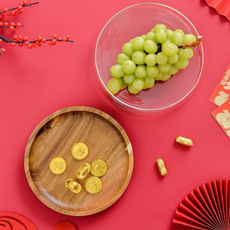 Creative Acacia Wood Nut Fruit Plate