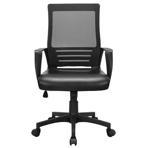 Adjustable Midback Mesh Office Chair with Lumbar Support and Swivel Base