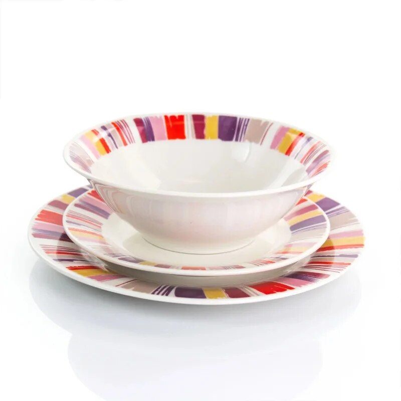 Orleans Vibrant Ceramic 12-Piece Dinnerware Set