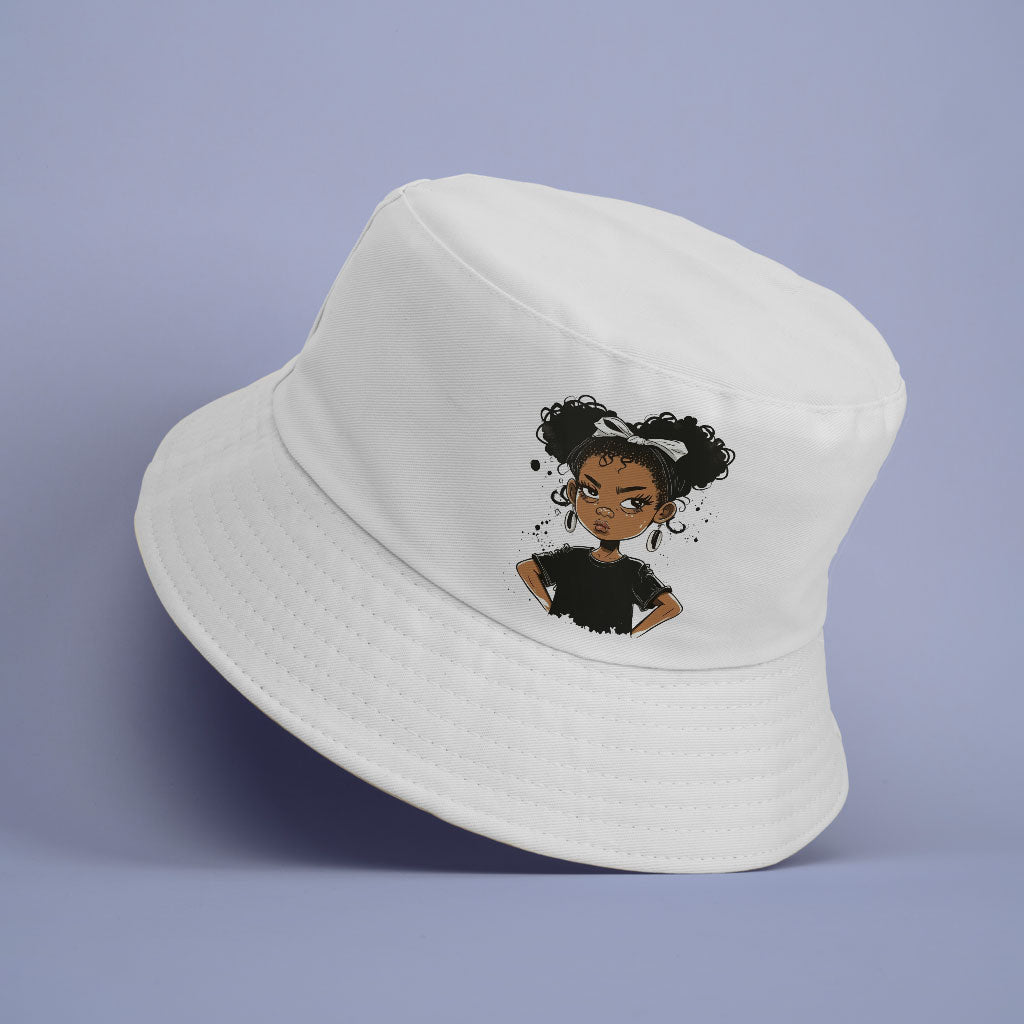 Anime Girl Power Bucket Hat - Cute Hat - Graphic Bucket Hat