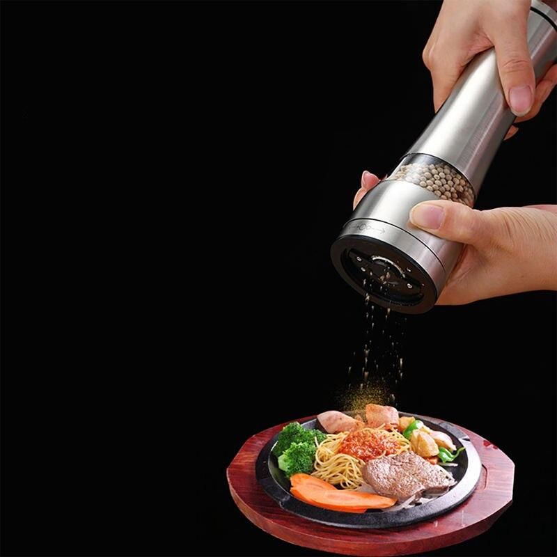 Stainless Steel Salt & Pepper Grinder Set