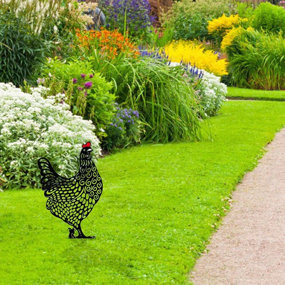 Charming Chick Silhouette Garden Stake