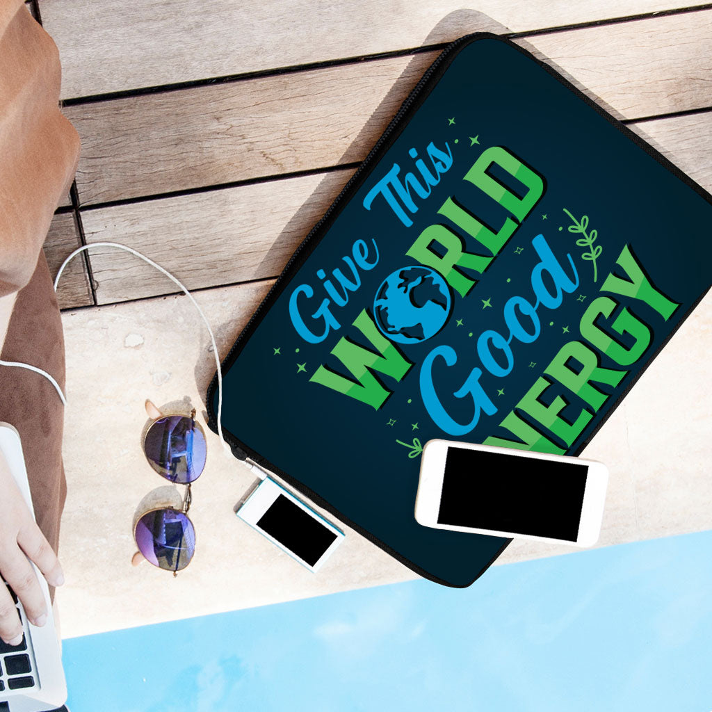 Give the World Good Energy MacBook Pro 16" Sleeve - Cute Laptop Sleeve - Printed MacBook Sleeve