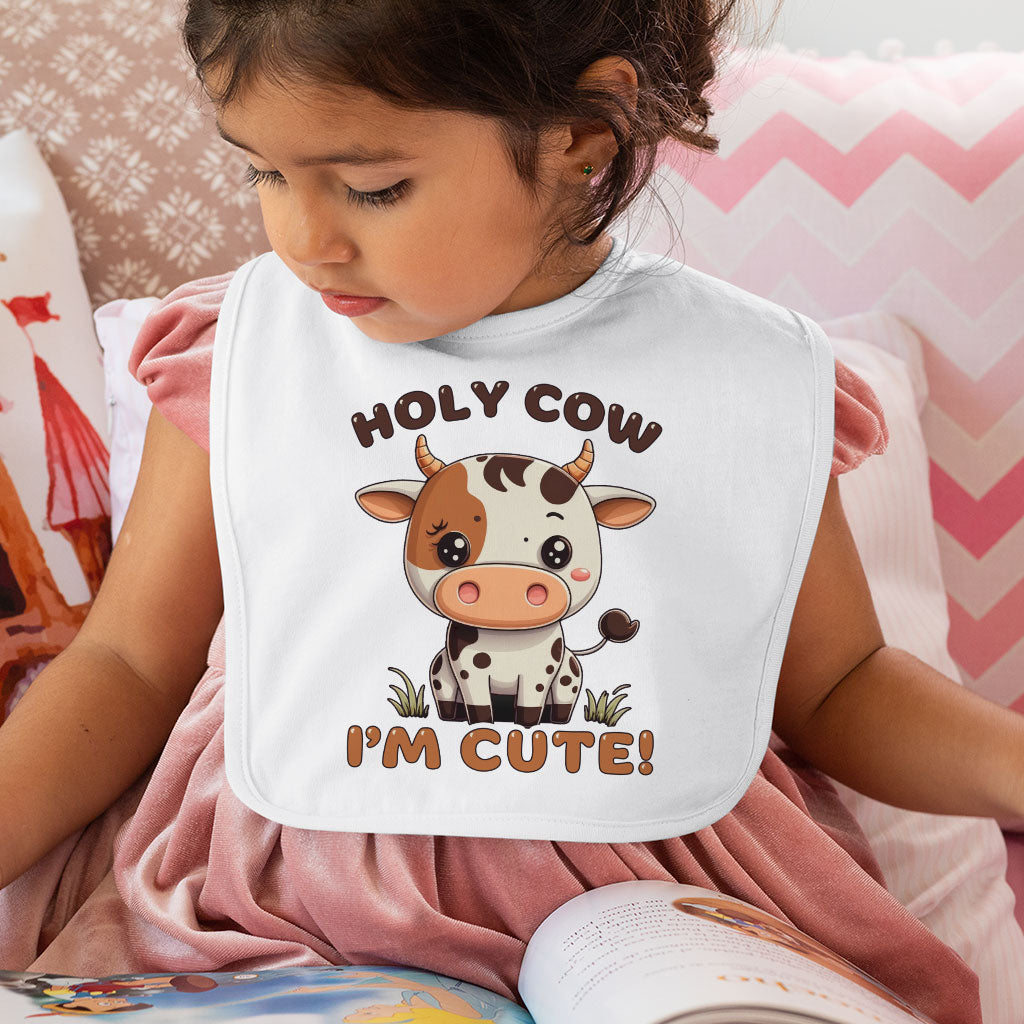 Holy Cow Baby Bibs - Kawaii Baby Feeding Bibs - Cartoon Bibs for Eating