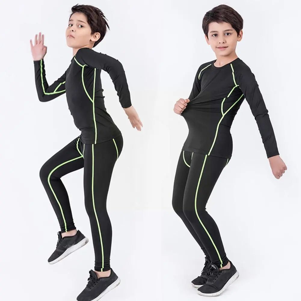 Children's Quick-Dry Thermal Sportswear - Breathable, High-Elasticity, for Basketball & Football