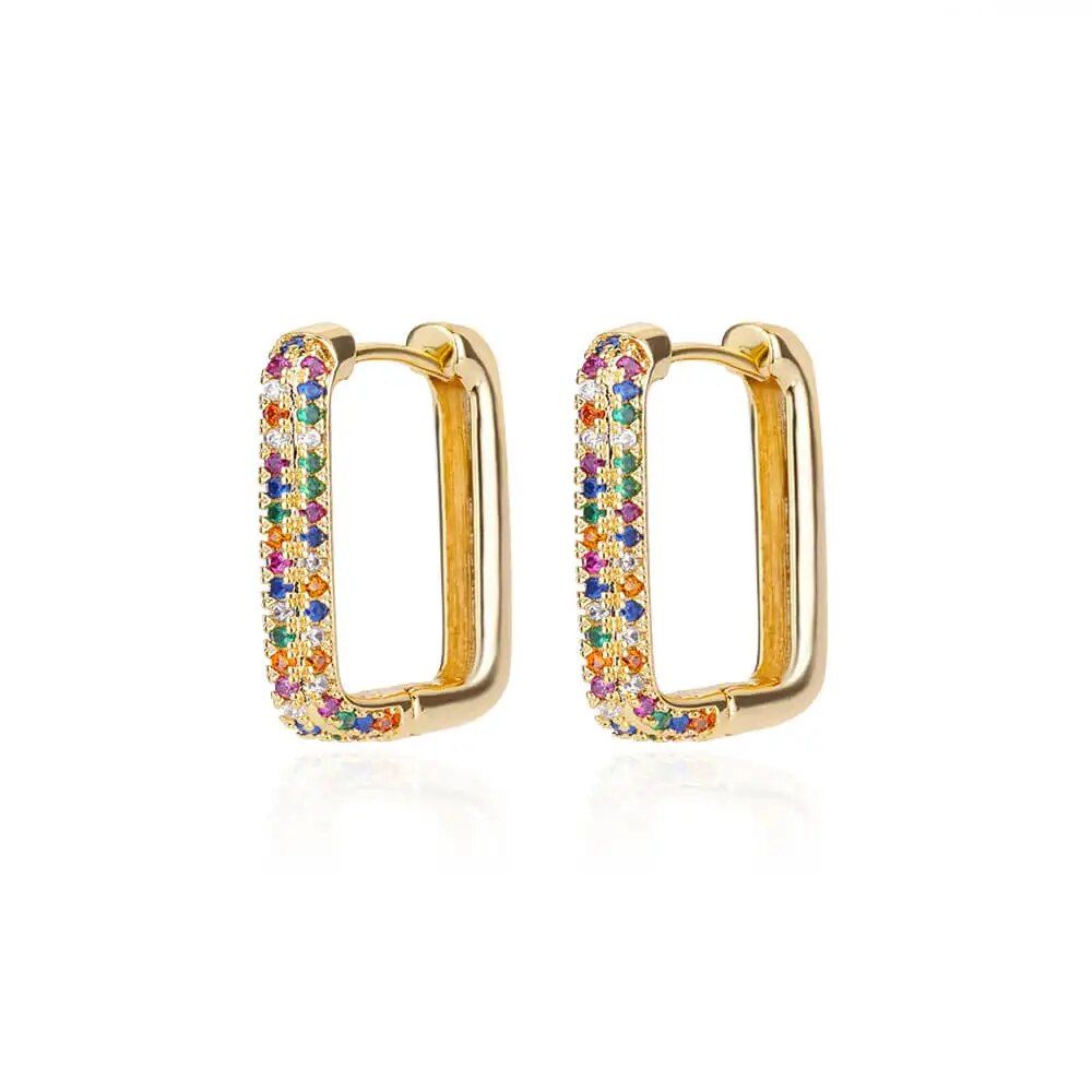 Zircon Hoop Earrings