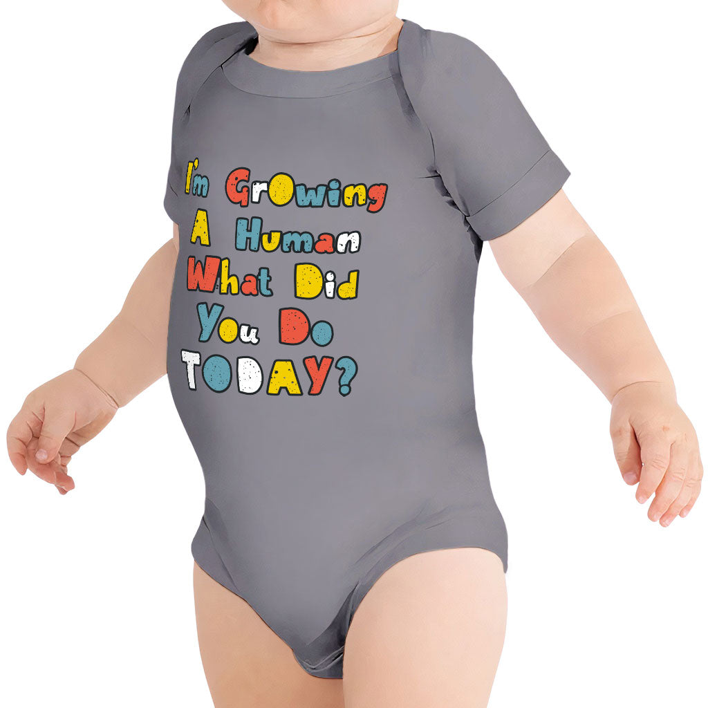 I'm Growing a Human Baby Jersey Onesie - Colorful Baby Bodysuit - Themed Baby One-Piece