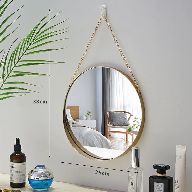 Elegant Nordic Round Wall-Mounted Mirror