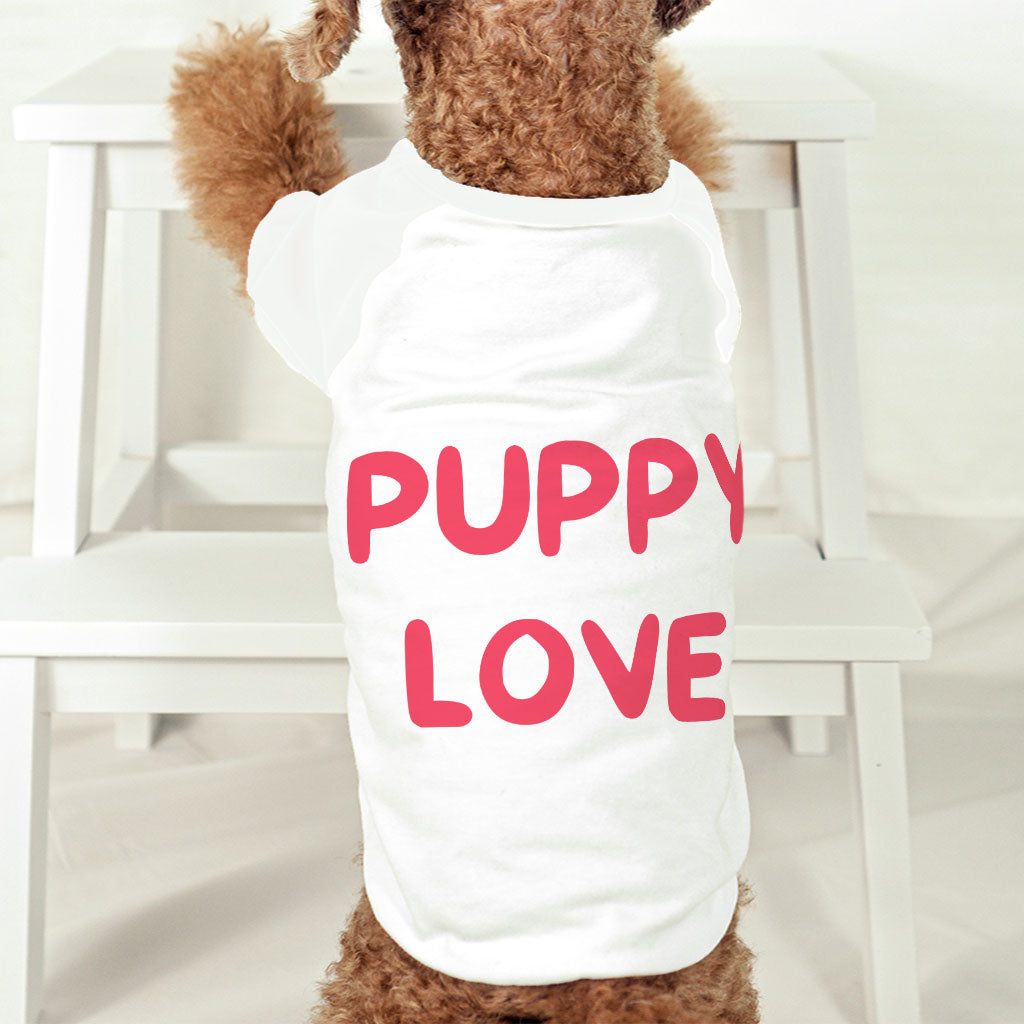 Puppy Love Dog T-Shirt - Kawaii Dog Shirt - Best Print Dog Clothing