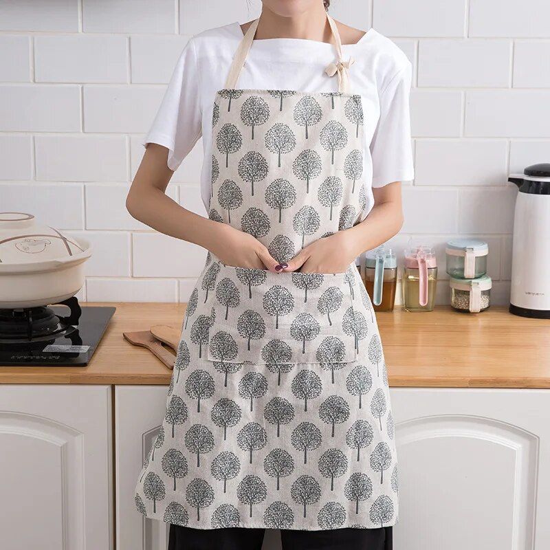 Adjustable Cotton Linen Fashion Apron for Men and Women