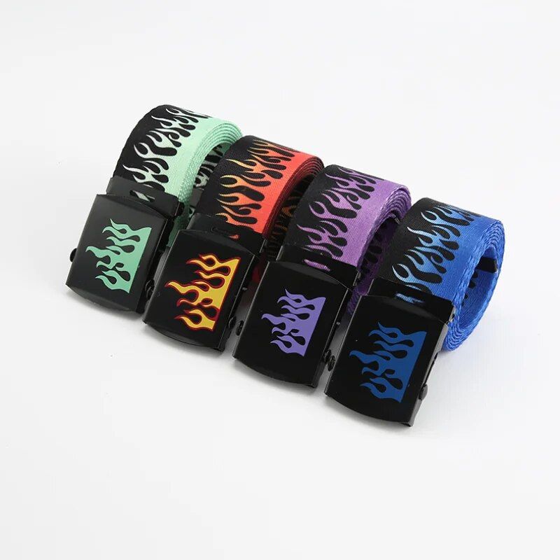 Colorful Hip-Hop Style Webbing Belt