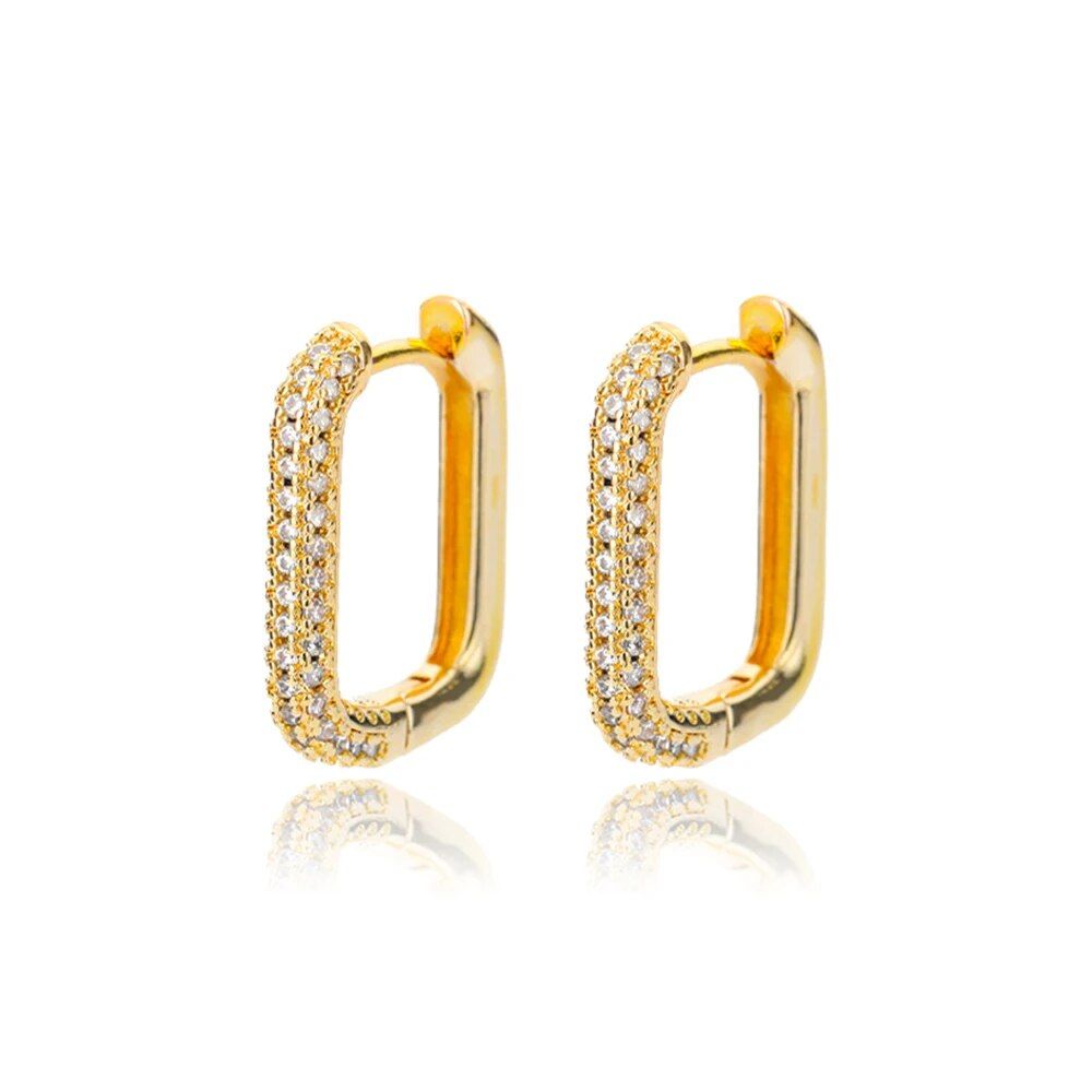 Zircon Hoop Earrings