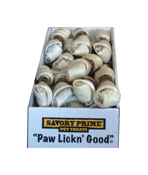 Savory Prime 908 Paw Lickn Good Knotted Bone- pack of 24