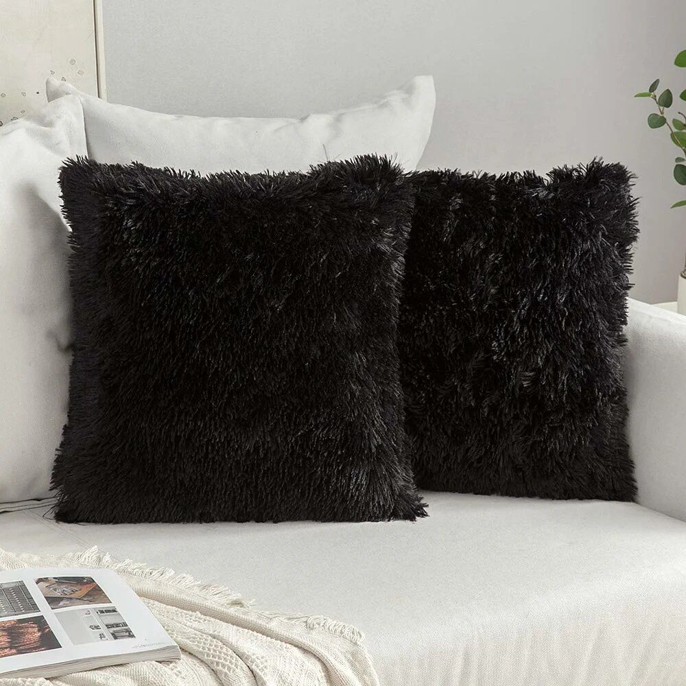 Luxurious Plush Fur Cushion Cover