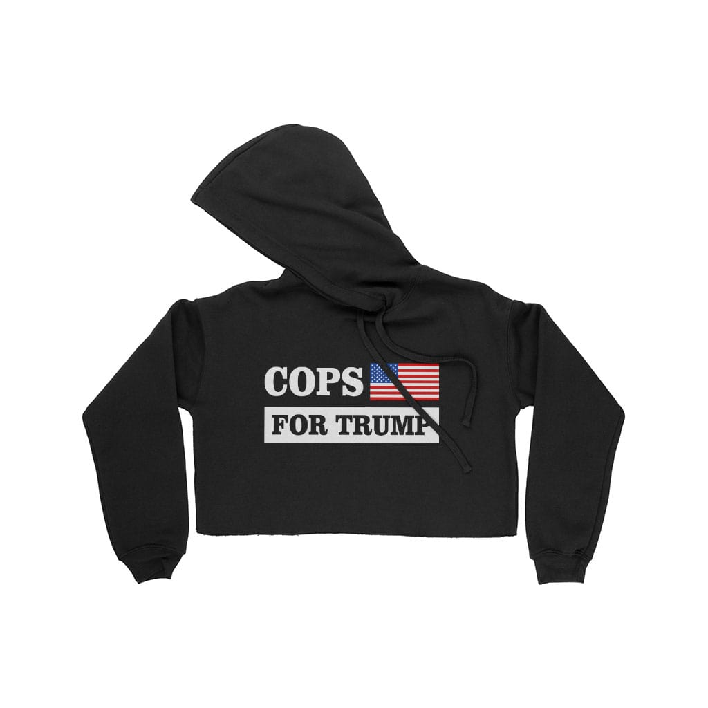 Women's Cropped Cops for Trump Hoodie - Trump Graphic Hoodie