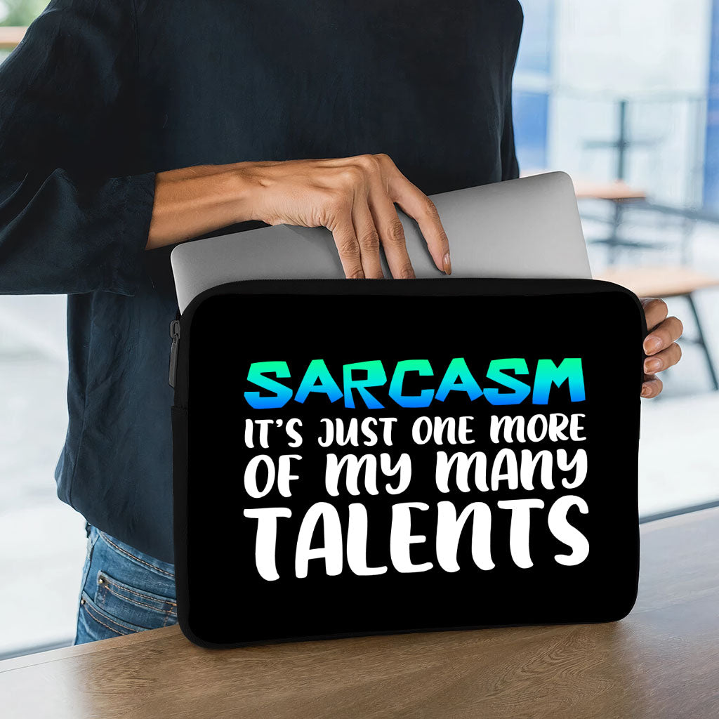 Sarcasm Dell 16" Two-Sided Sleeve - Funny Laptop Sleeve - Printed Laptop Sleeve with Zipper