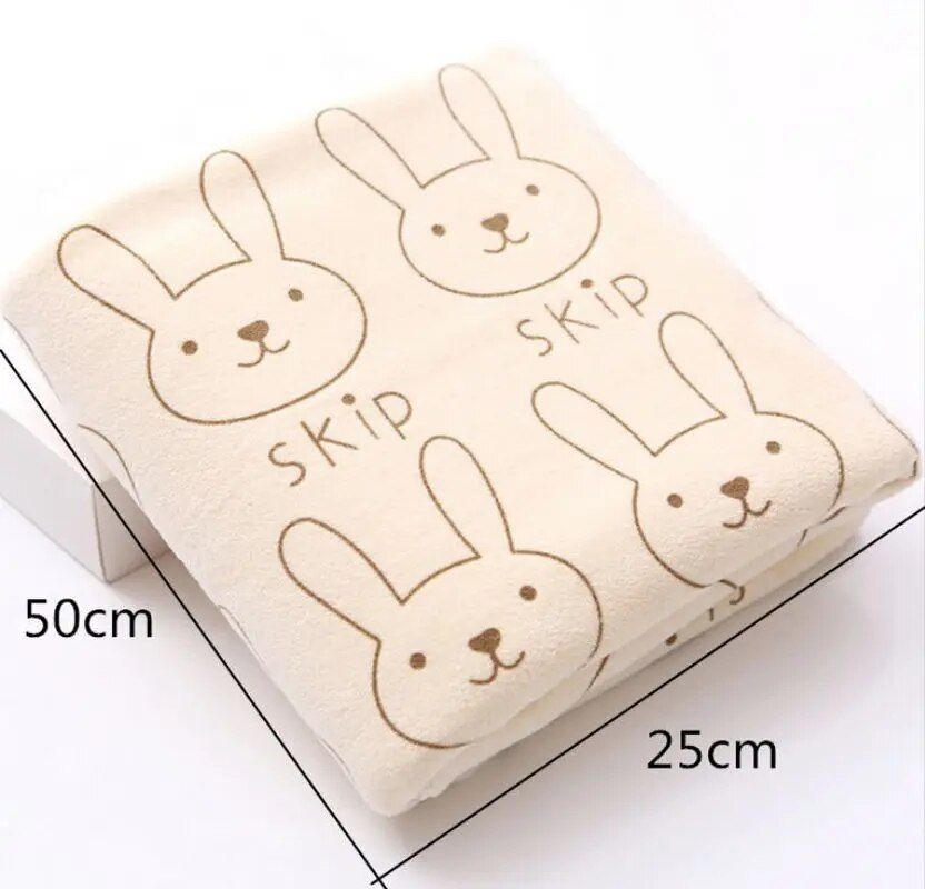 Adorable Rabbit Cartoon Mini Face Towel for Babies - Ultra-Soft, Absorbent, and Perfect for Sensitive Skin