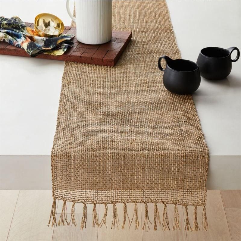 Rustic Jute Lace Table Runner