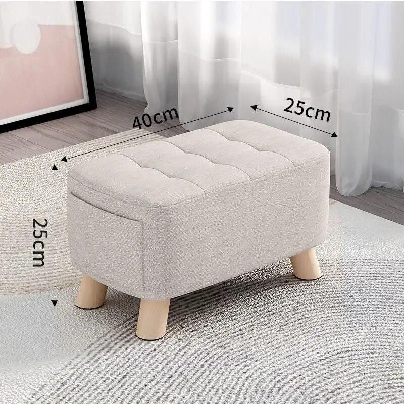 Modern Minimalist Wooden Ottoman & Stool