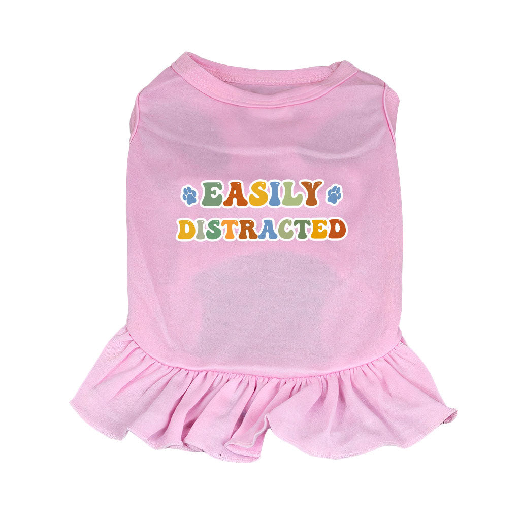 Easily Distracted Dog Sundress - Themed Dog Dress Shirt - Colorful Dog Clothing