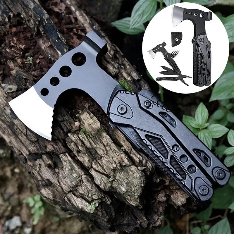 Compact Survival Multitool Axe