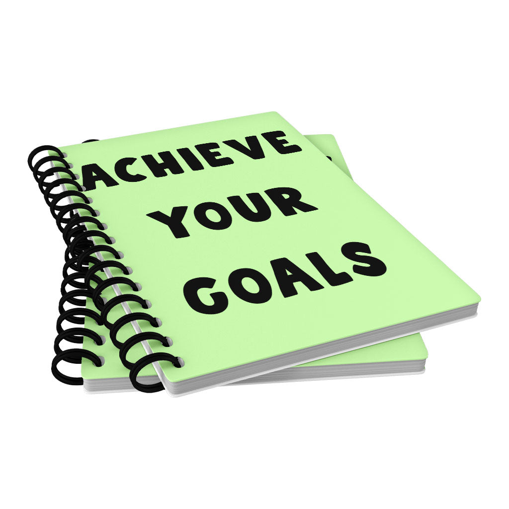 Achieve Your Goals Spiral Notebook - Trendy Design Notebook - Best Print Notebook