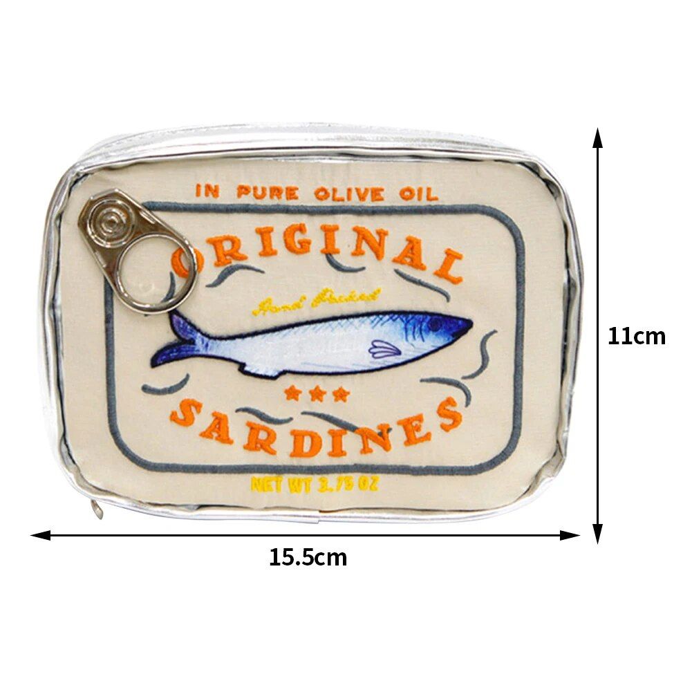 Cute Sardine Can Waterproof Cosmetic Bag