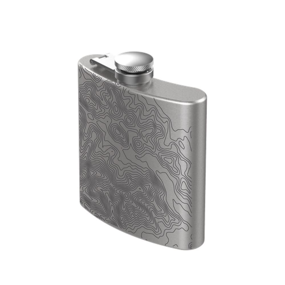 All Trails Stainless Steel Map Engraved Flask