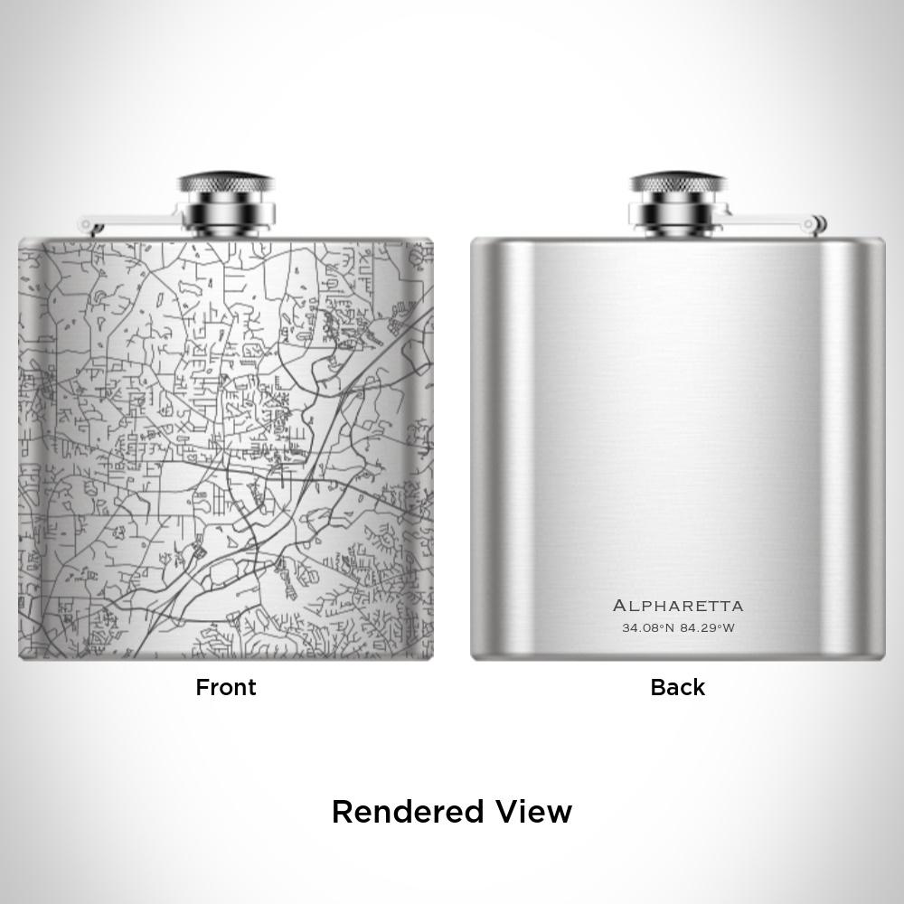 Alpharetta - Georgia Map Hip Flask - Zomdo Marketplace | Zomdo.com