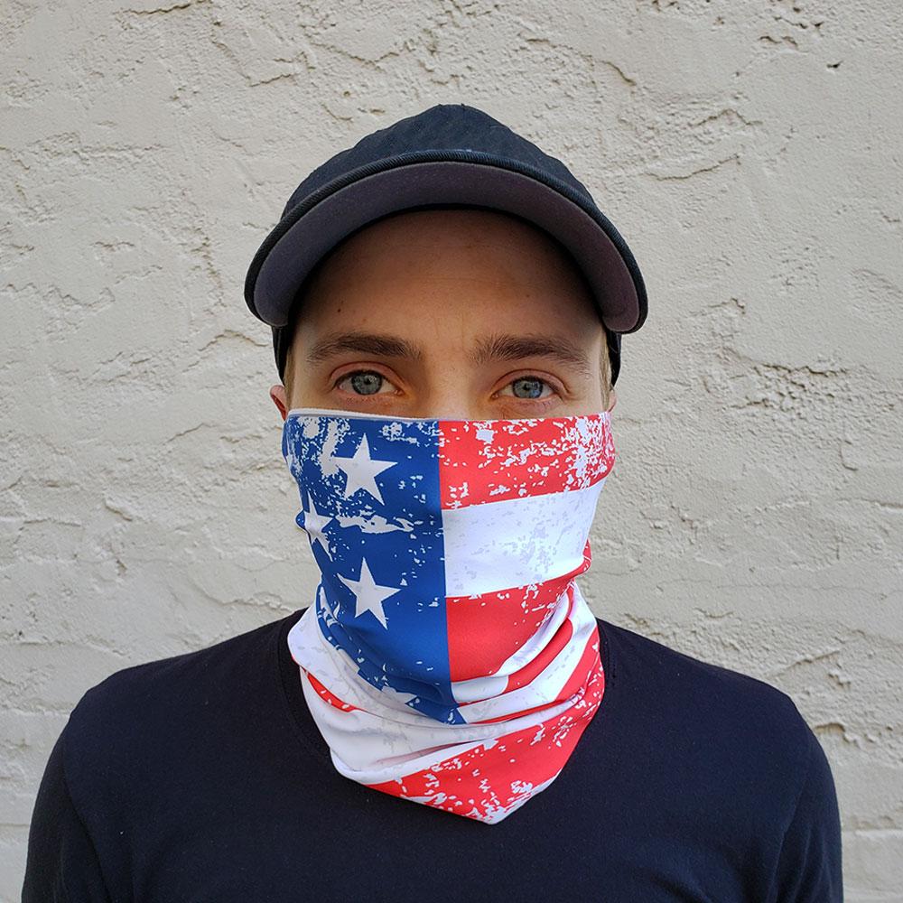 Distressed American Flag Neck Gaiter