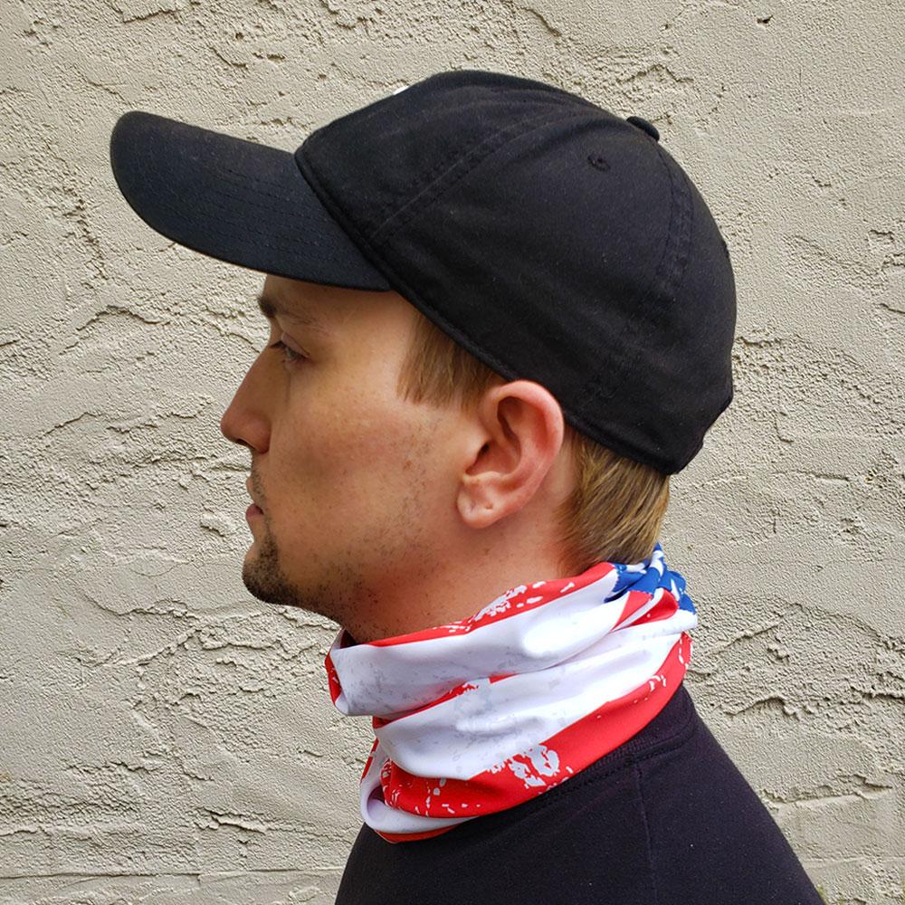 Distressed American Flag Neck Gaiter