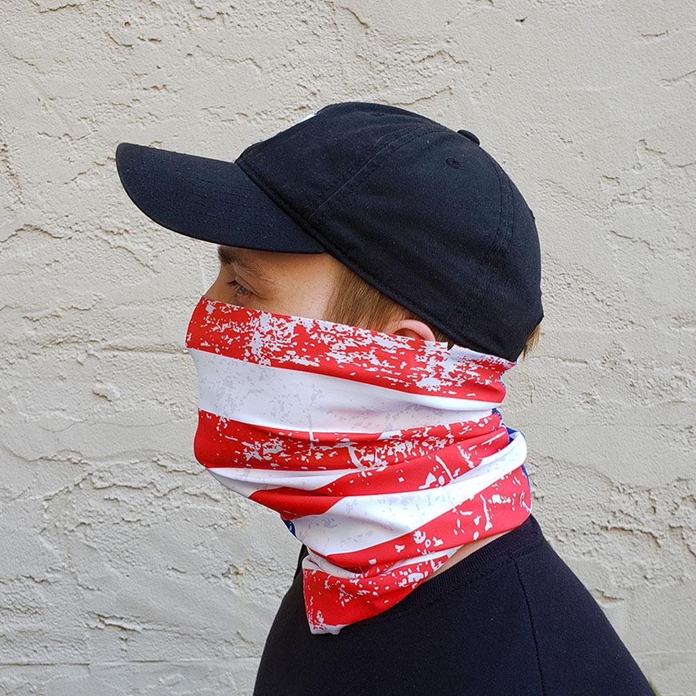 Distressed American Flag Neck Gaiter