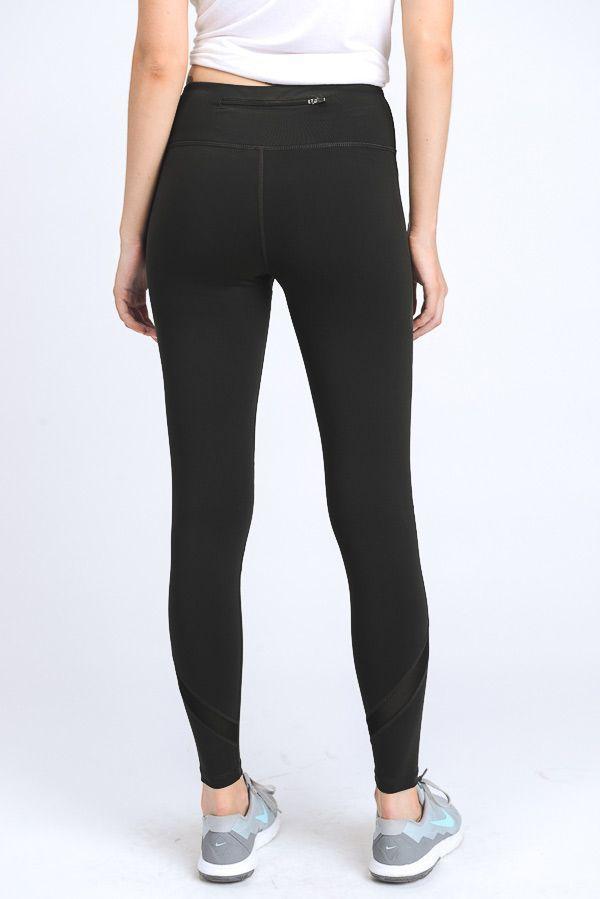 Cross Mesh Panels Pocket Full Leggings