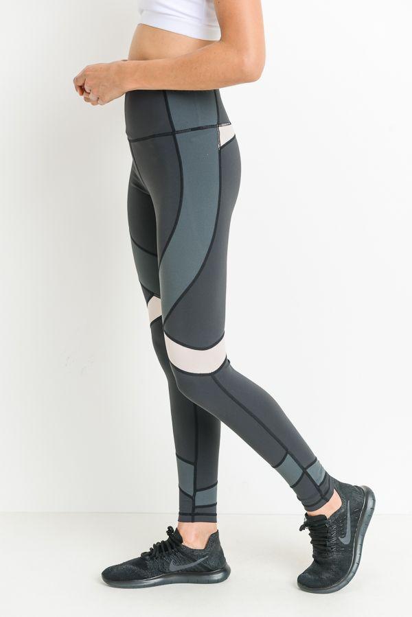 Highwaist Dragonfly Colorblock Full Leggings