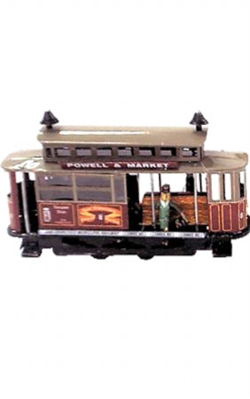 SHAN MS639 Collectible Tin Toy - Red Tram Car