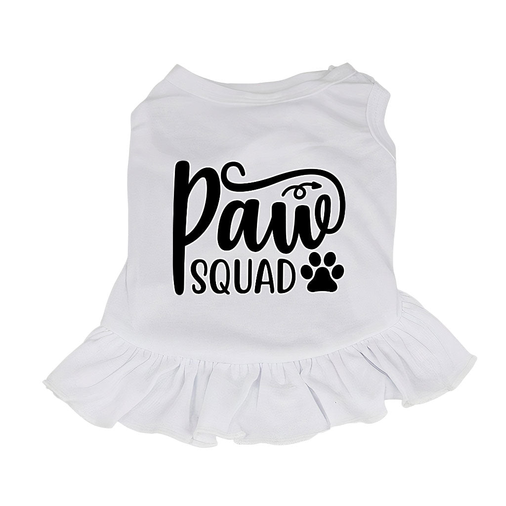 Paw Squad Dog Sundress - Graphic Dog Dress Shirt - Unique Dog Clothing